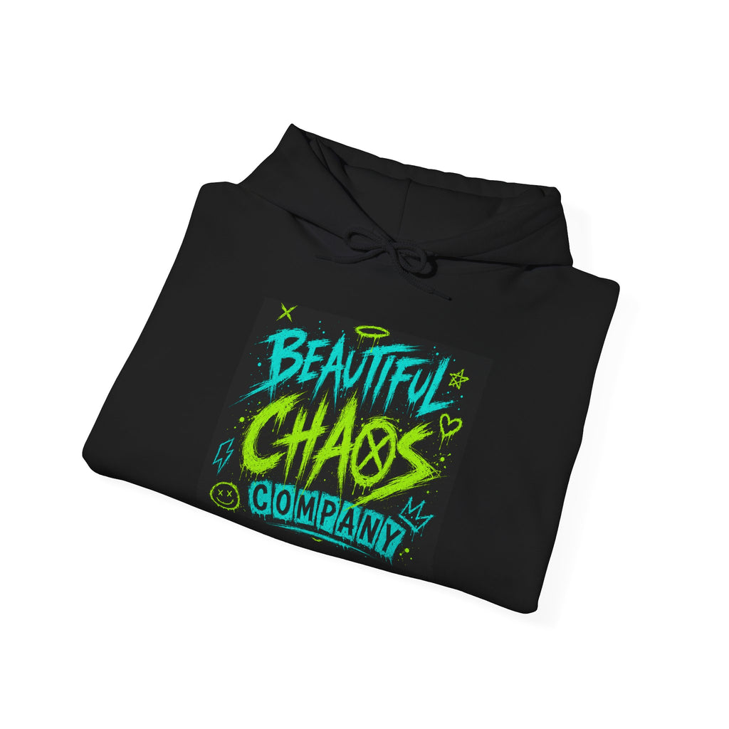 Hoodie — "Beautiful Chaos Company" Graphic Pullover (Executive Dysfunction Loading)