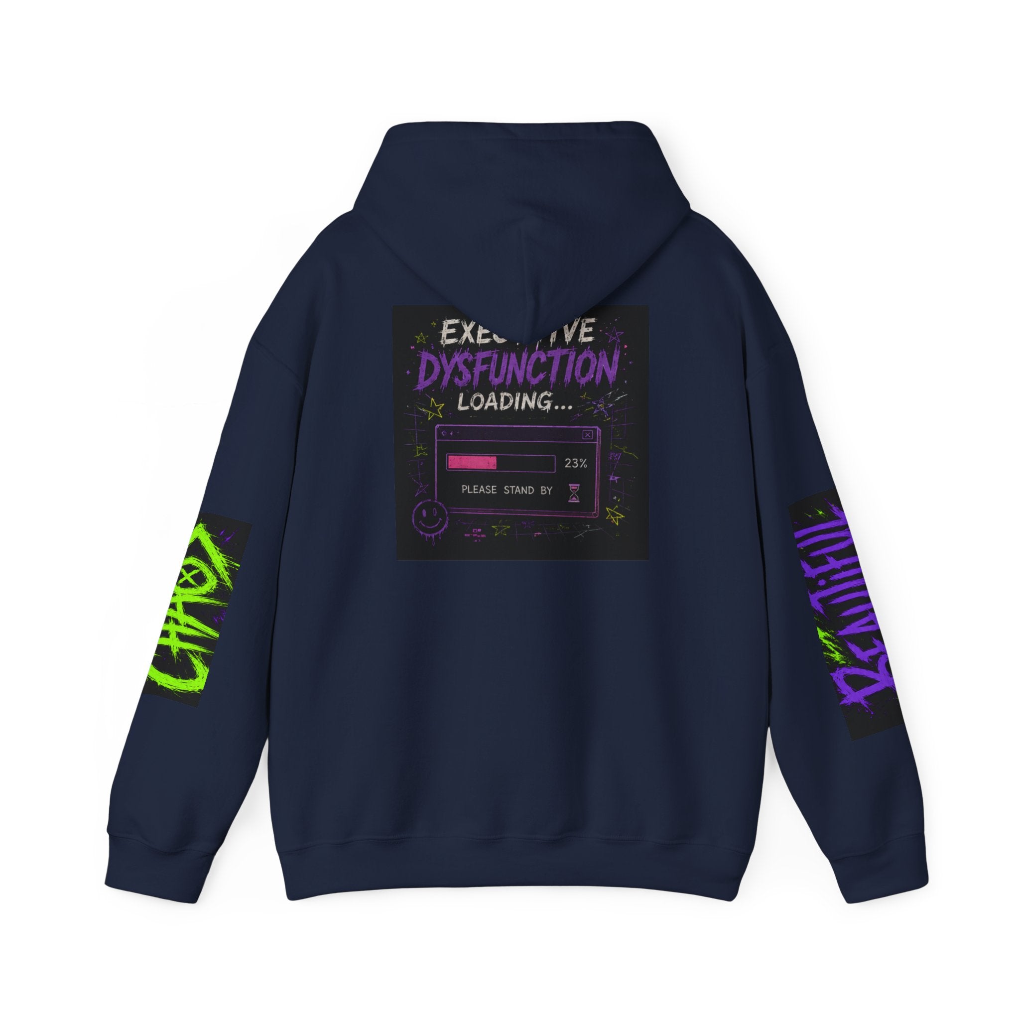 Hoodie — "Beautiful Chaos Company" Graphic Pullover (Executive Dysfunction Loading)