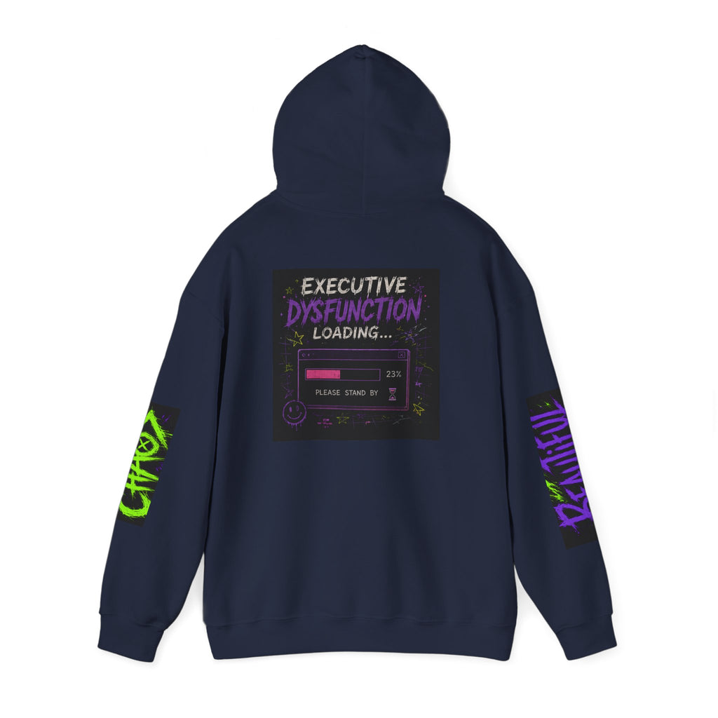 Hoodie — "Beautiful Chaos Company" Graphic Pullover (Executive Dysfunction Loading)