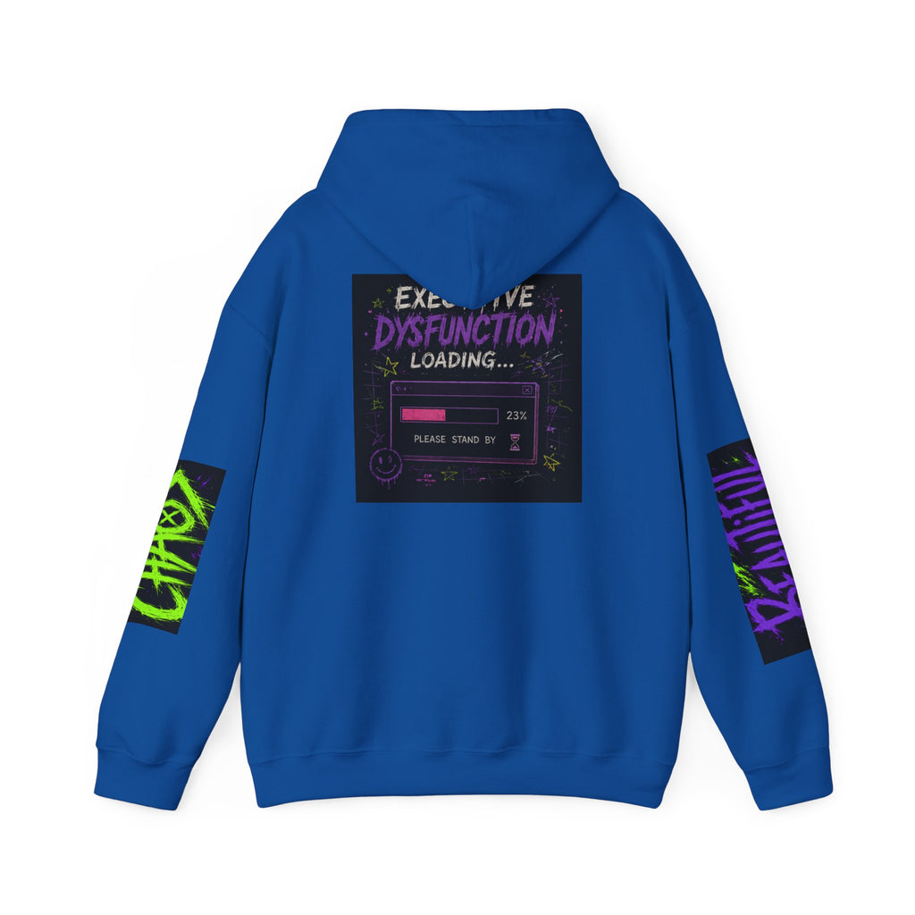 Hoodie — "Beautiful Chaos Company" Graphic Pullover (Executive Dysfunction Loading)