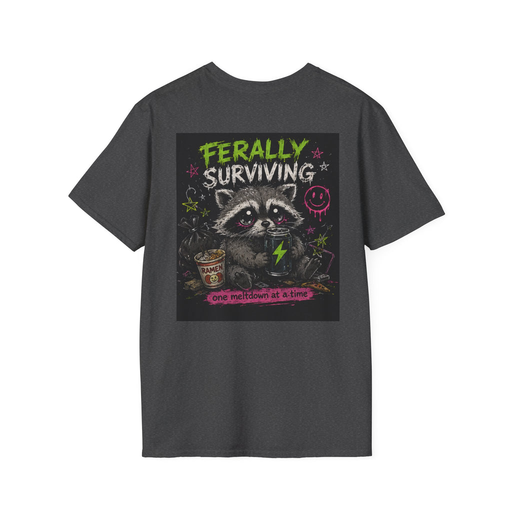 Beautiful Chaos Company T‑Shirt — Ferally Surviving Raccoon Graphic Tee