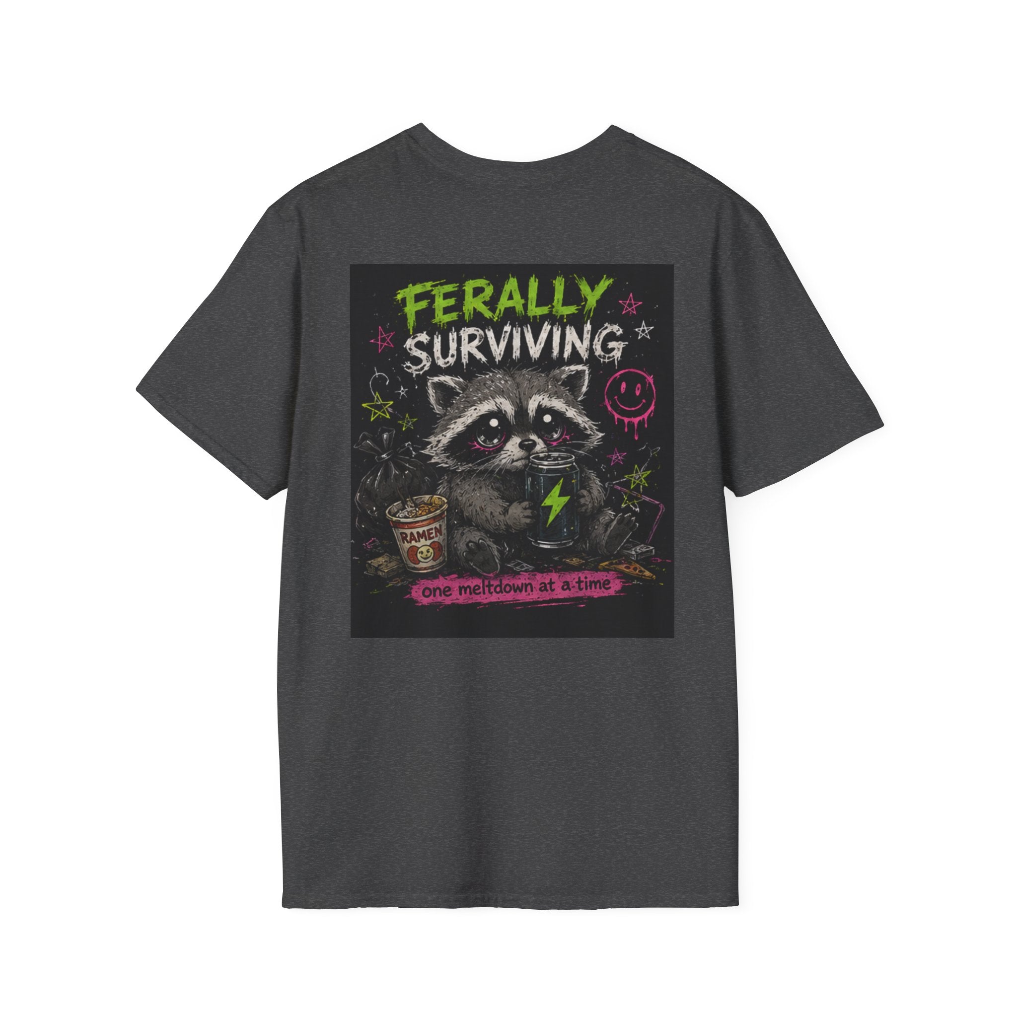 Beautiful Chaos Company T‑Shirt — Ferally Surviving Raccoon Graphic Tee