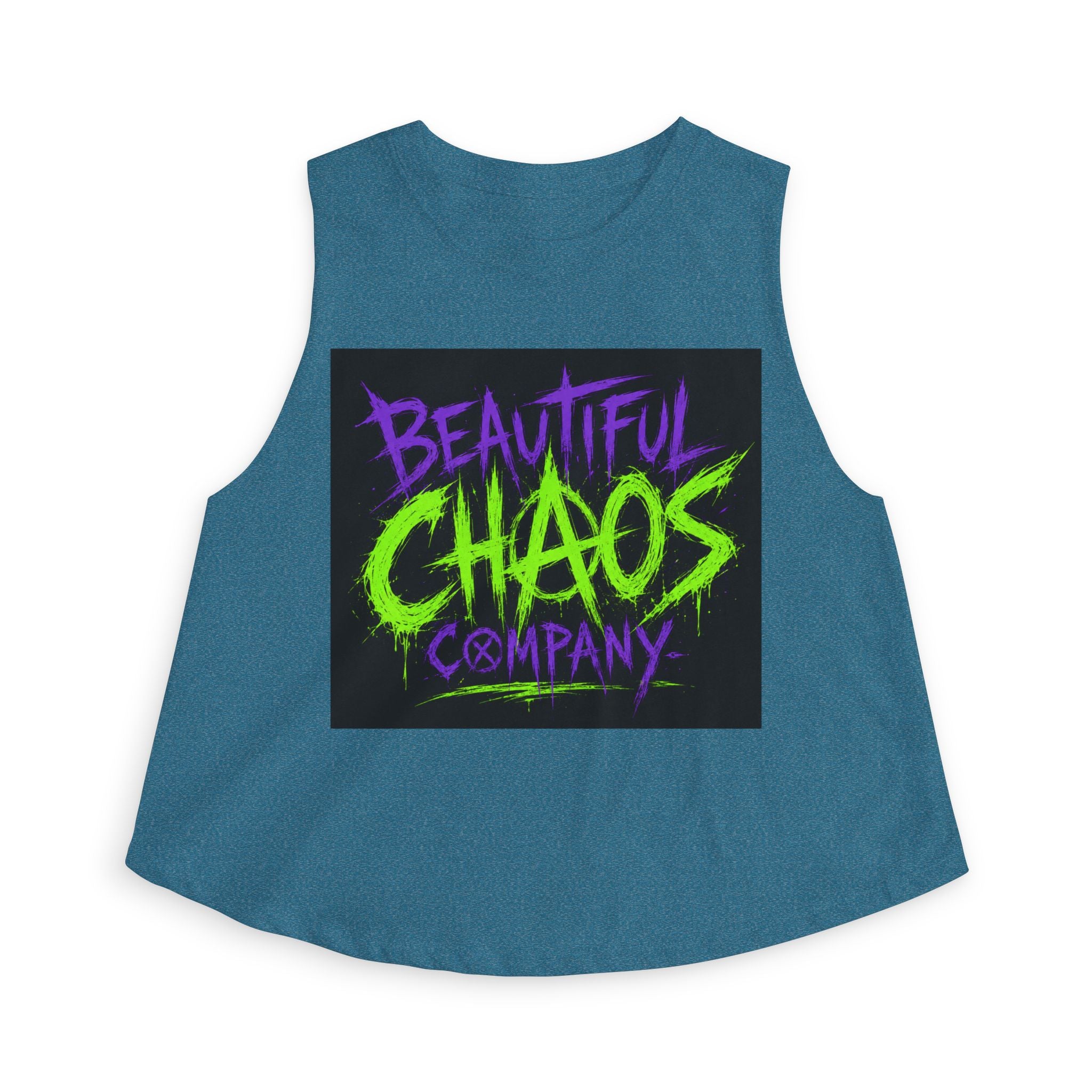 Beautiful Chaos Company Crop Top — Neon Punk Graphic Women's Tank