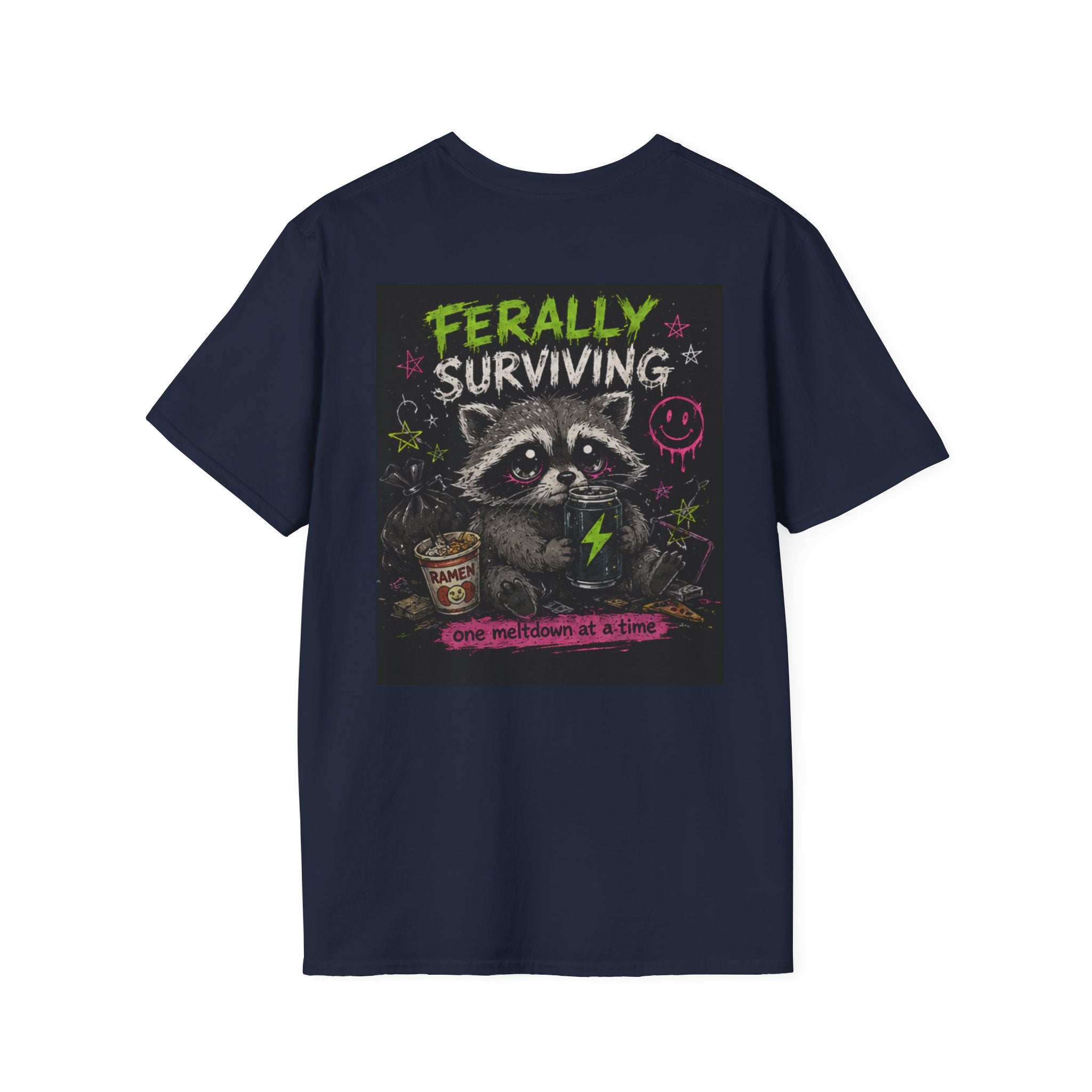 Beautiful Chaos Company T‑Shirt — Ferally Surviving Raccoon Graphic Tee