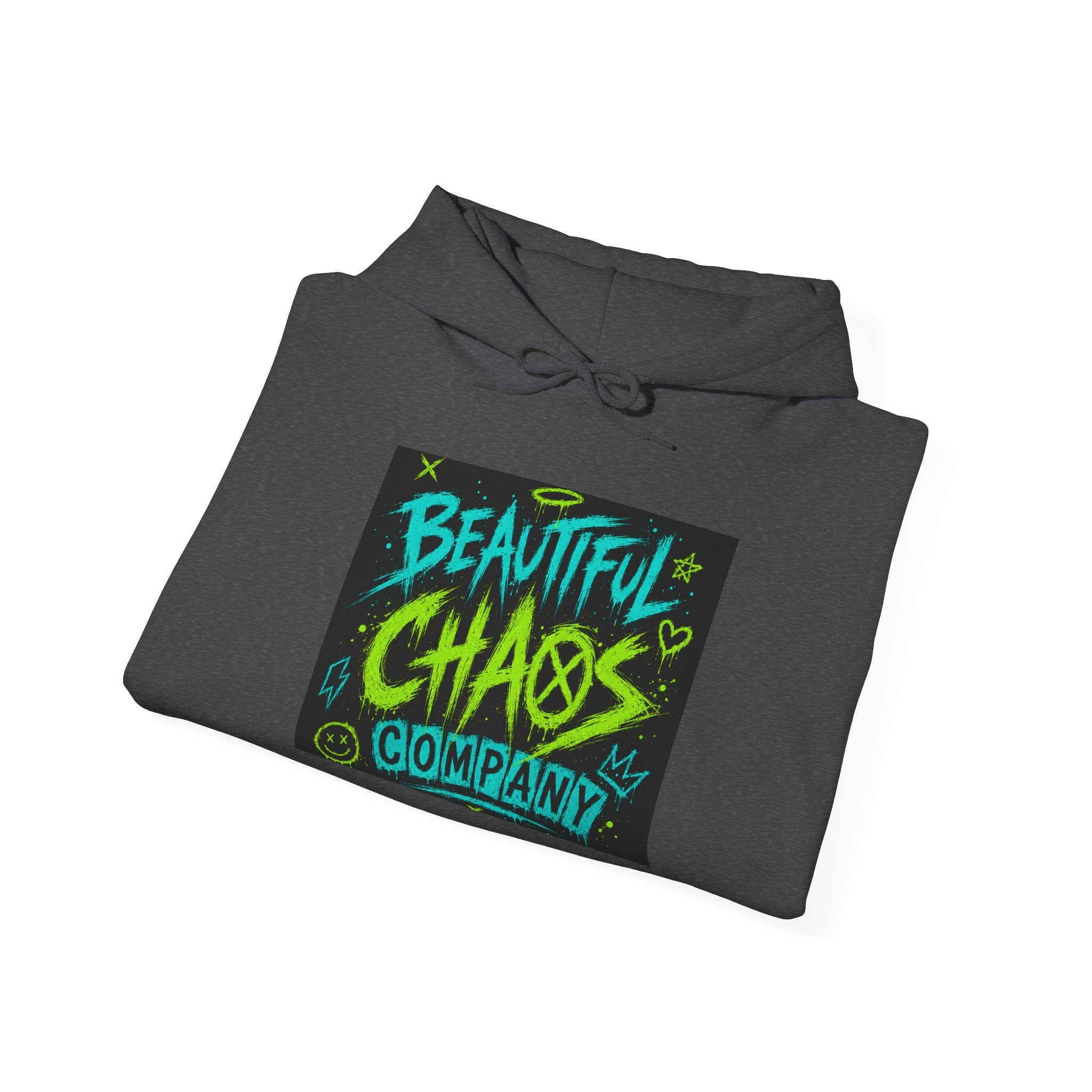 Hoodie — "Beautiful Chaos Company" Graphic Pullover (Executive Dysfunction Loading)