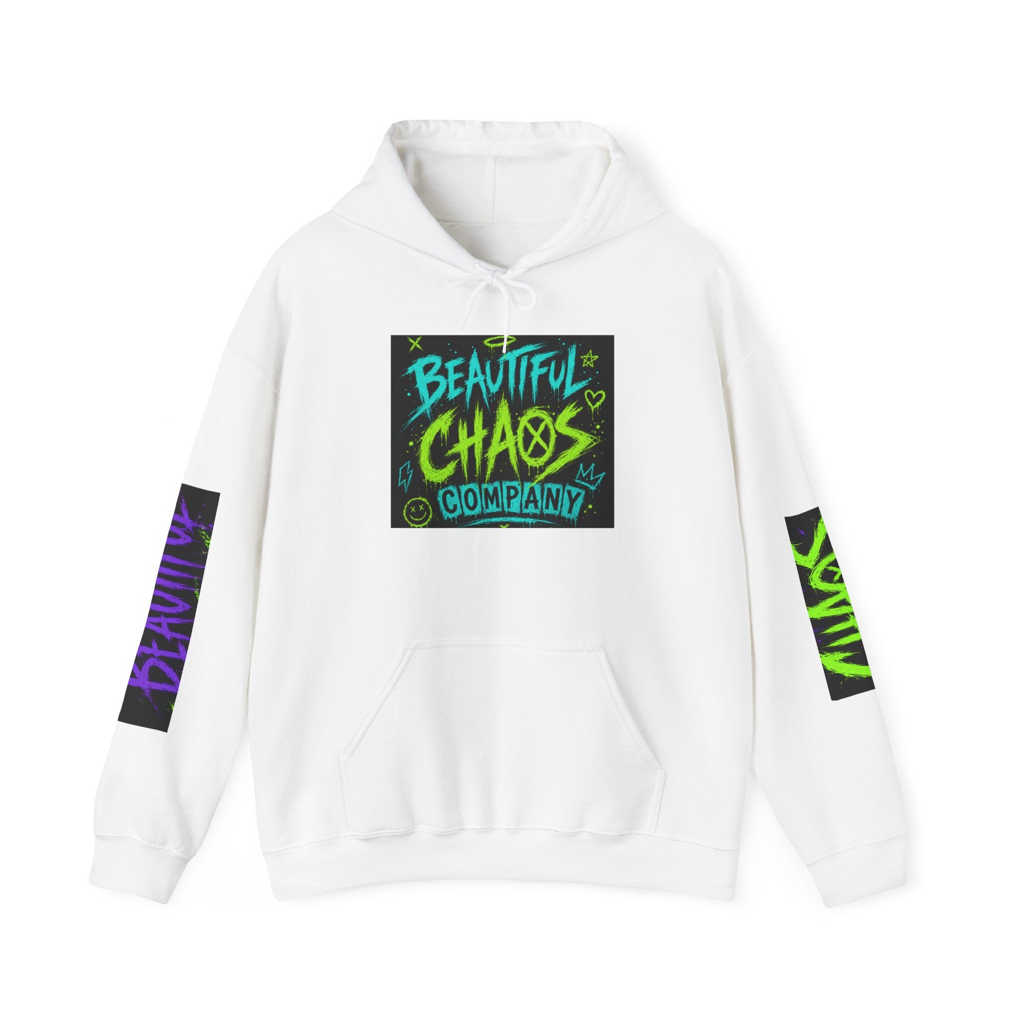 Hoodie — "Beautiful Chaos Company" Graphic Pullover (Executive Dysfunction Loading)