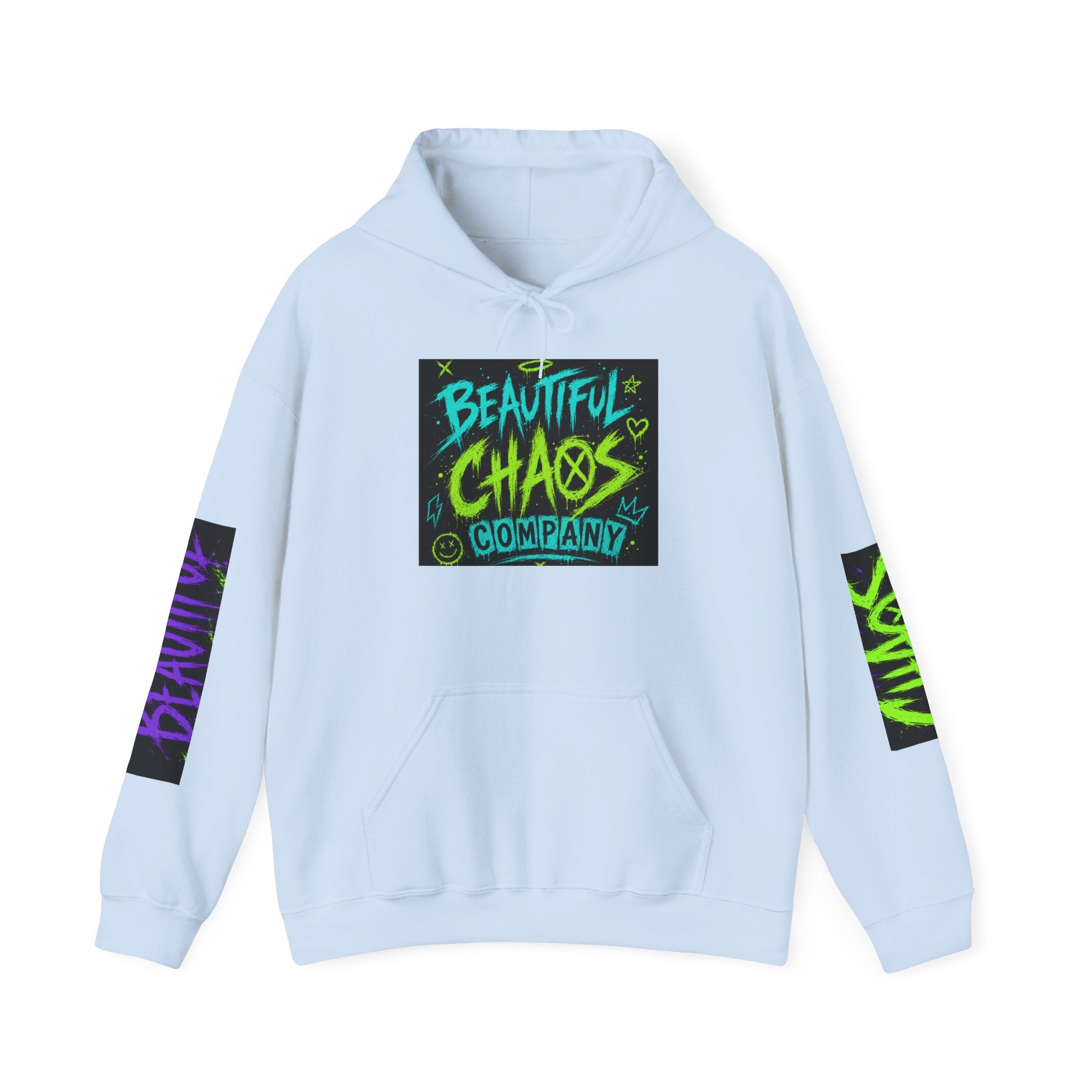 Hoodie — "Beautiful Chaos Company" Graphic Pullover (Executive Dysfunction Loading)