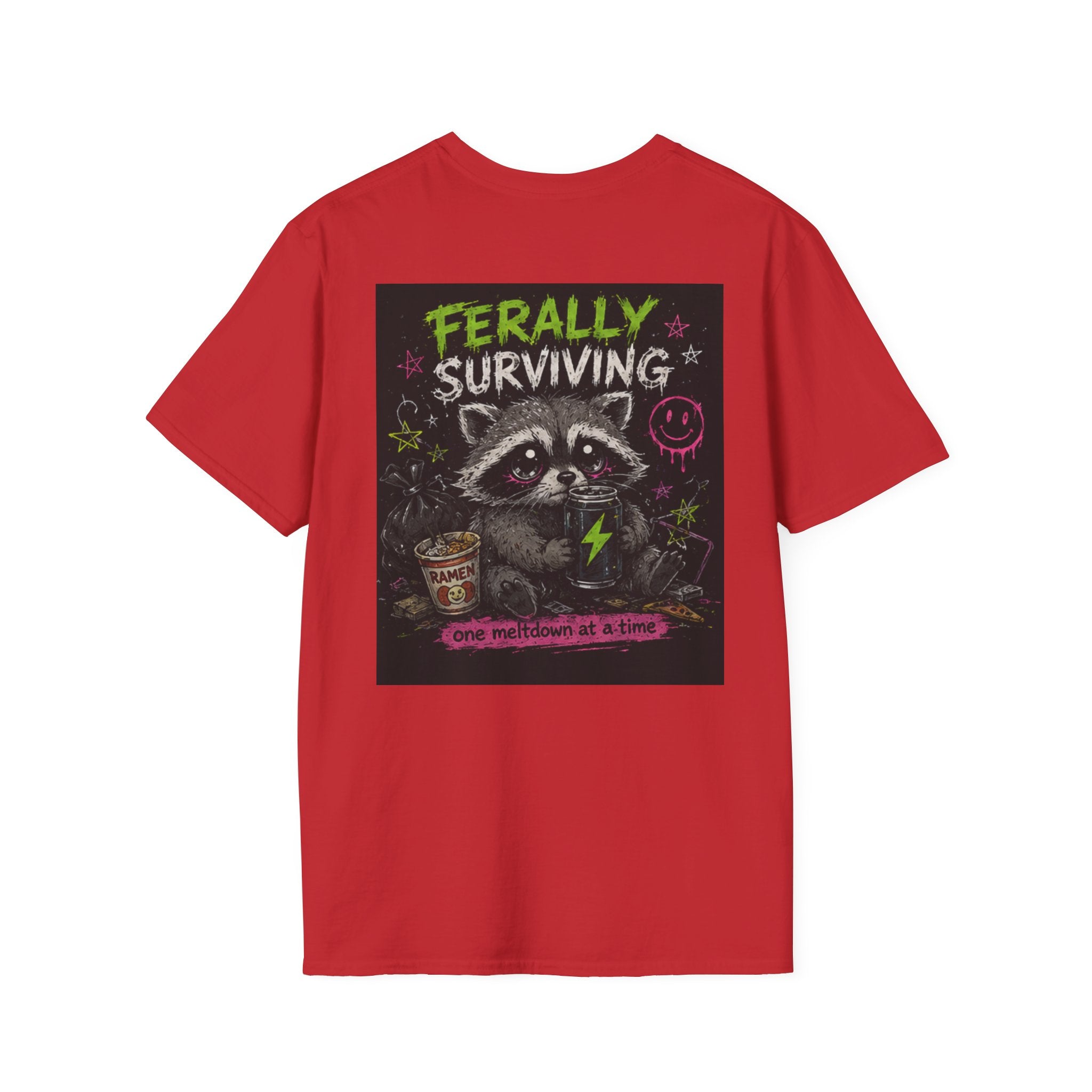 Beautiful Chaos Company T‑Shirt — Ferally Surviving Raccoon Graphic Tee