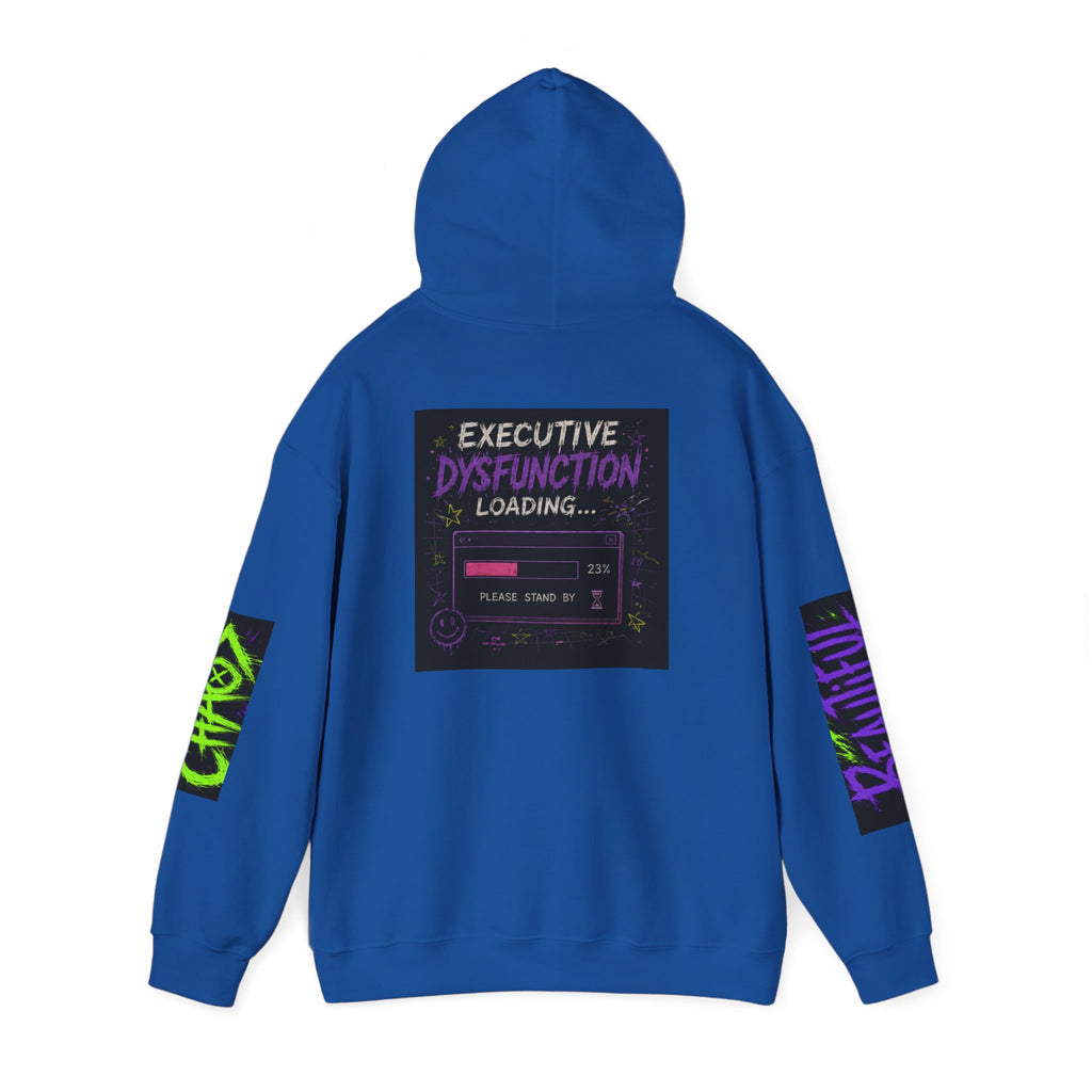 Hoodie — "Beautiful Chaos Company" Graphic Pullover (Executive Dysfunction Loading)