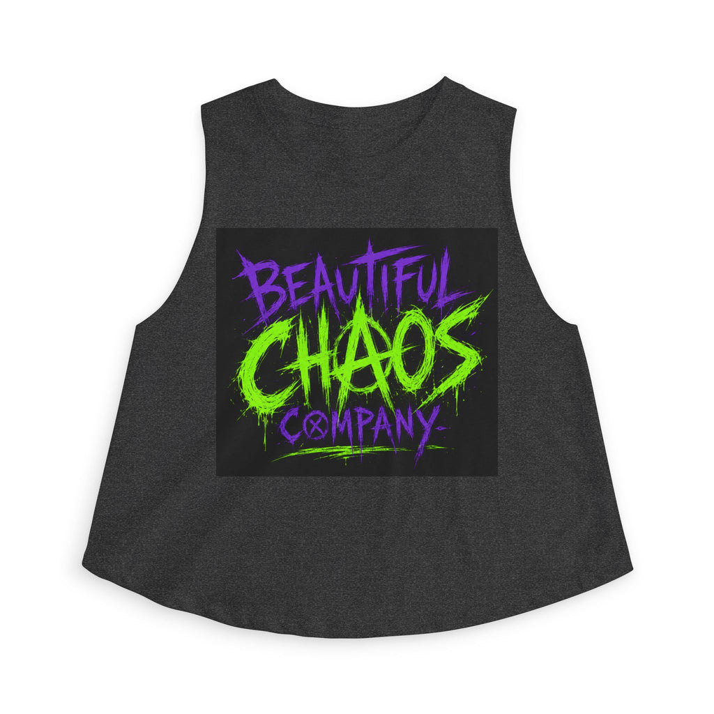 Beautiful Chaos Company Crop Top — Neon Punk Graphic Women's Tank