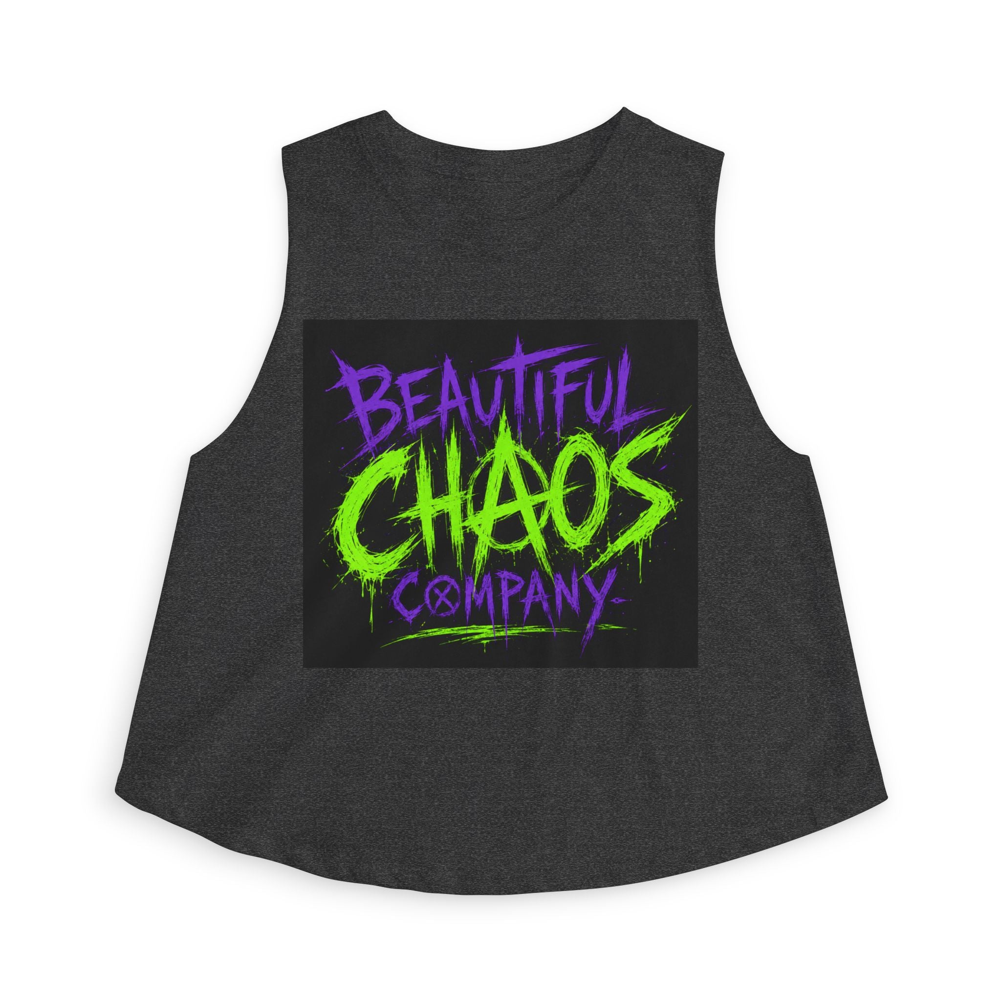 Beautiful Chaos Company Crop Top — Neon Punk Graphic Women's Tank