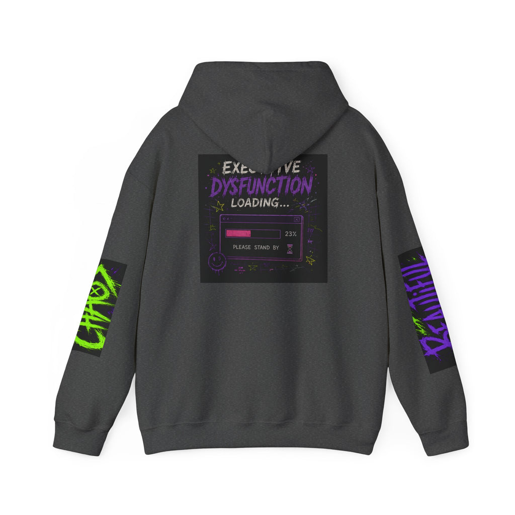 Hoodie — "Beautiful Chaos Company" Graphic Pullover (Executive Dysfunction Loading)