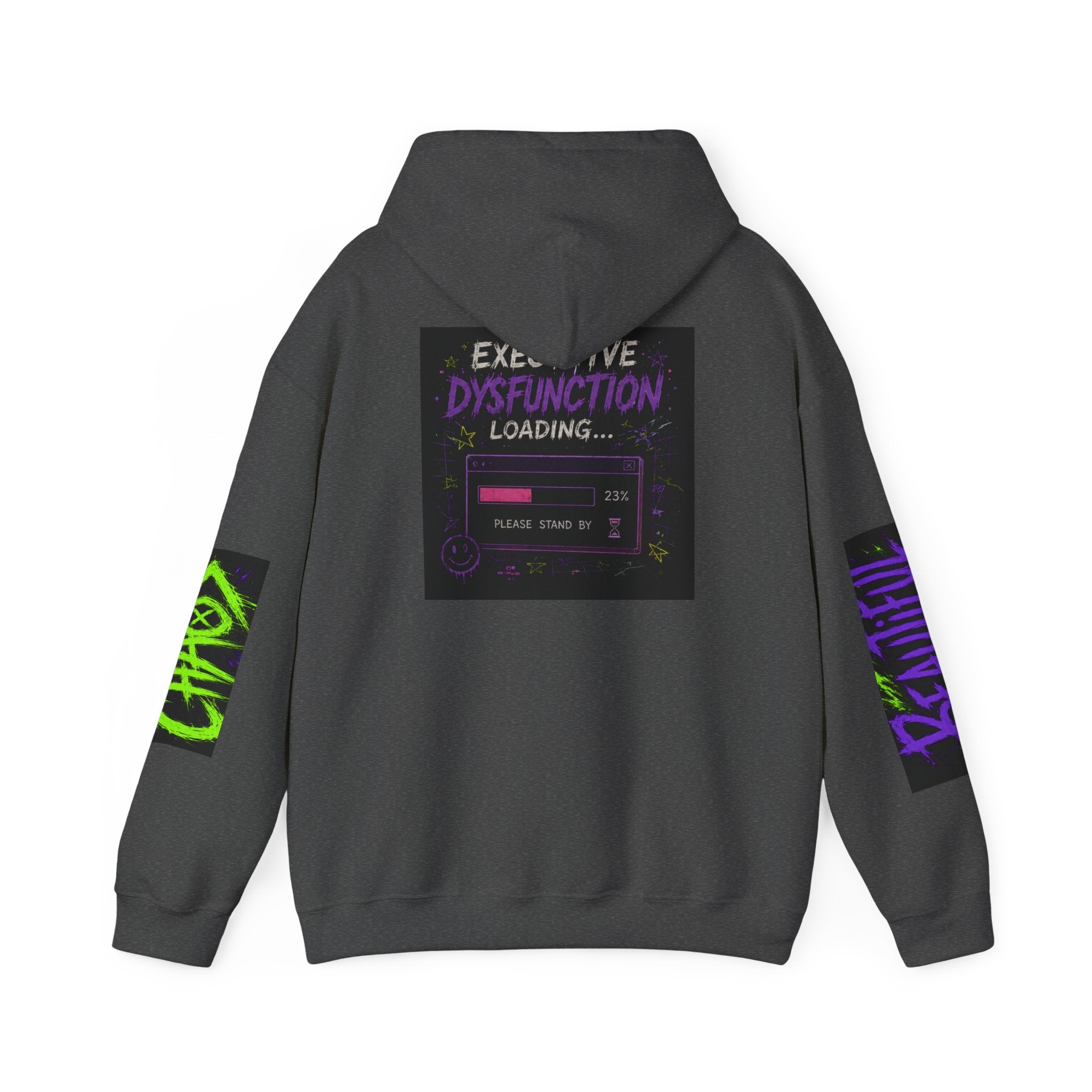 Hoodie — "Beautiful Chaos Company" Graphic Pullover (Executive Dysfunction Loading)
