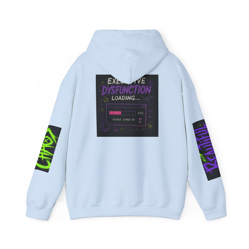 Hoodie — "Beautiful Chaos Company" Graphic Pullover (Executive Dysfunction Loading)