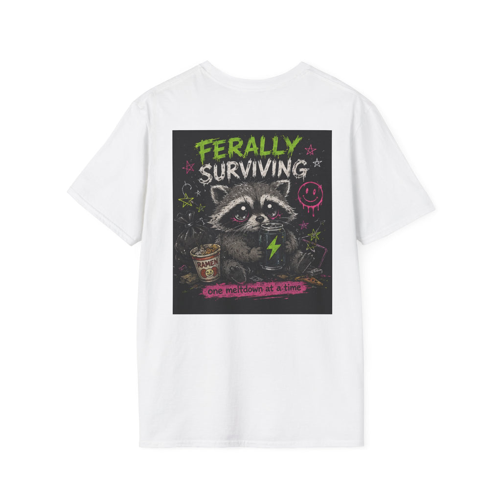 Beautiful Chaos Company T‑Shirt — Ferally Surviving Raccoon Graphic Tee