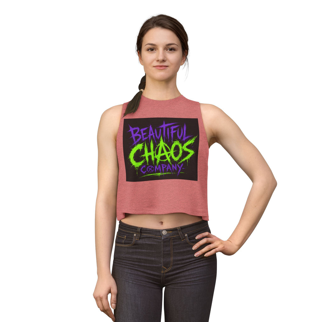 Beautiful Chaos Company Crop Top — Neon Punk Graphic Women's Tank