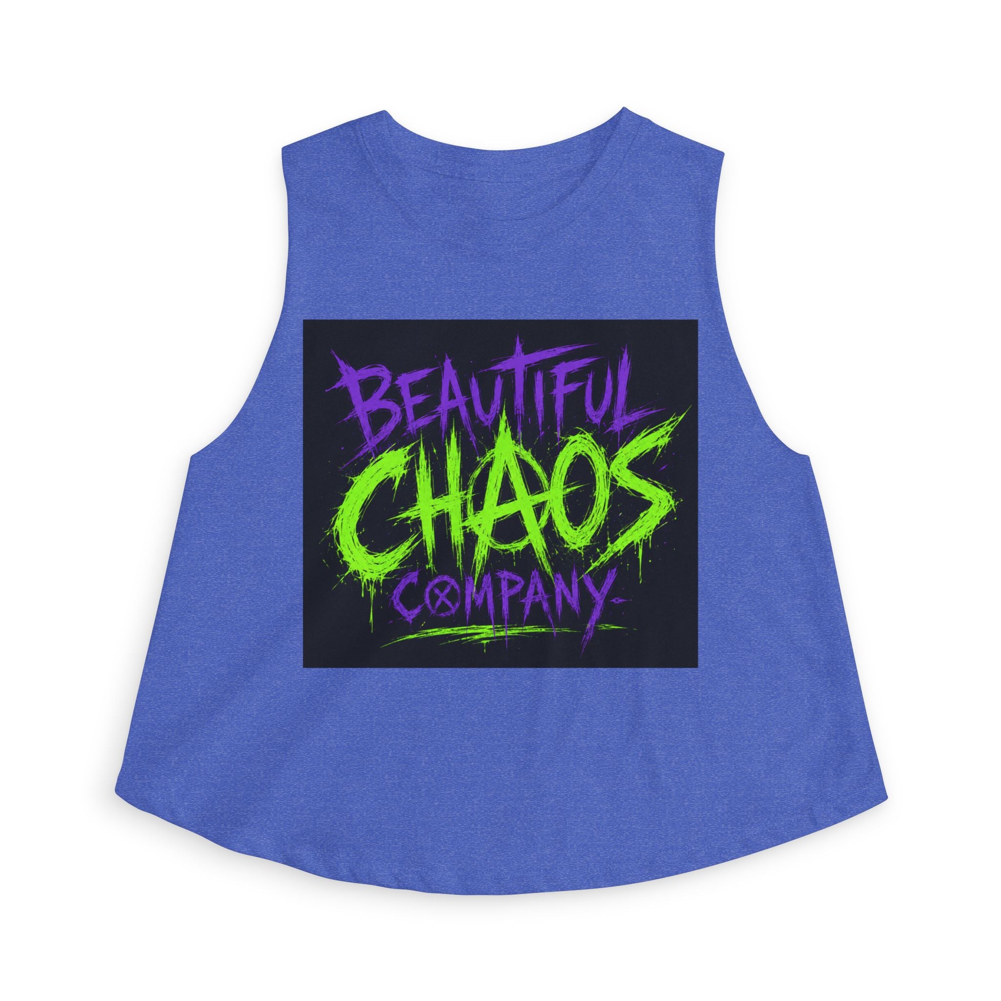 Beautiful Chaos Company Crop Top — Neon Punk Graphic Women's Tank