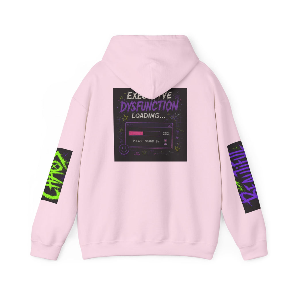Hoodie — "Beautiful Chaos Company" Graphic Pullover (Executive Dysfunction Loading)