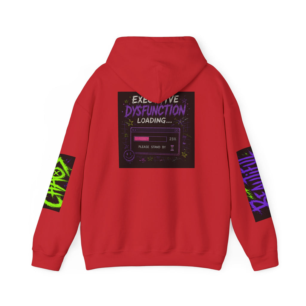 Hoodie — "Beautiful Chaos Company" Graphic Pullover (Executive Dysfunction Loading)