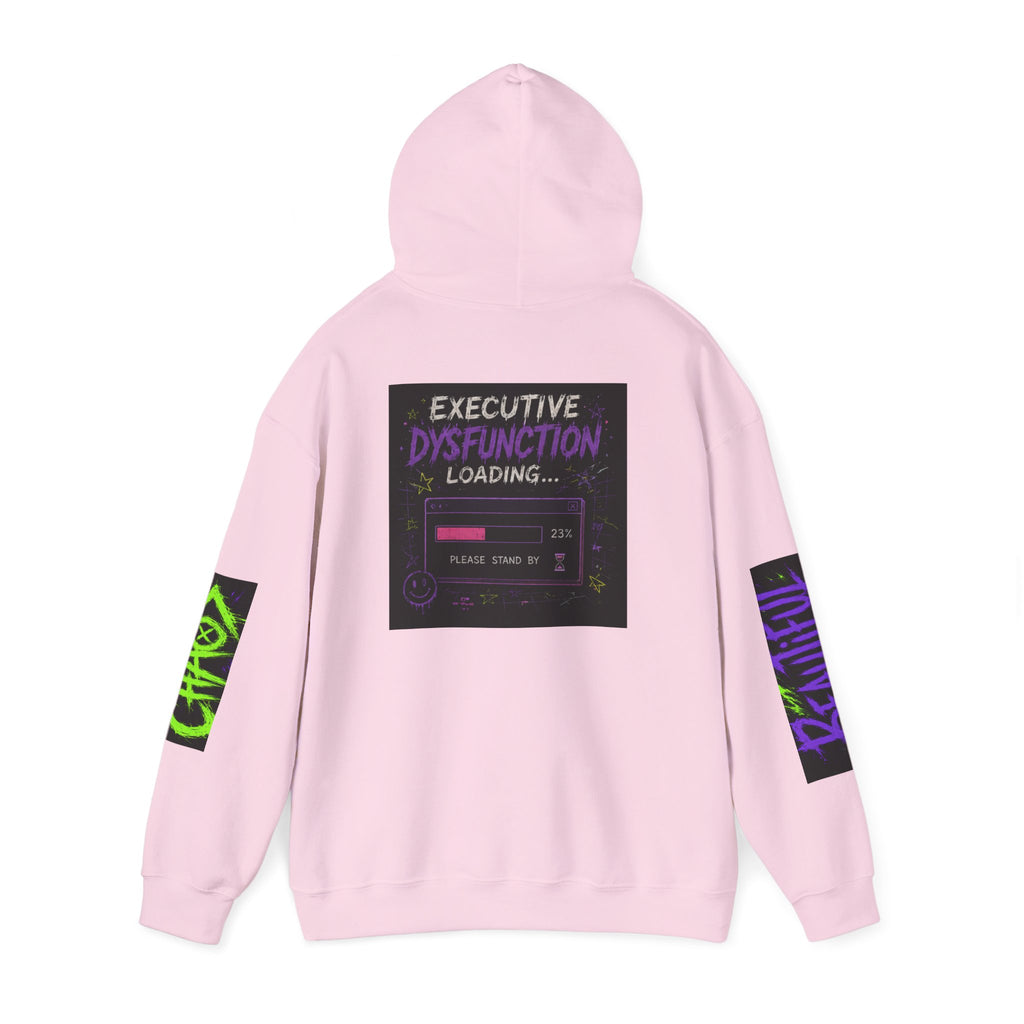 Hoodie — "Beautiful Chaos Company" Graphic Pullover (Executive Dysfunction Loading)