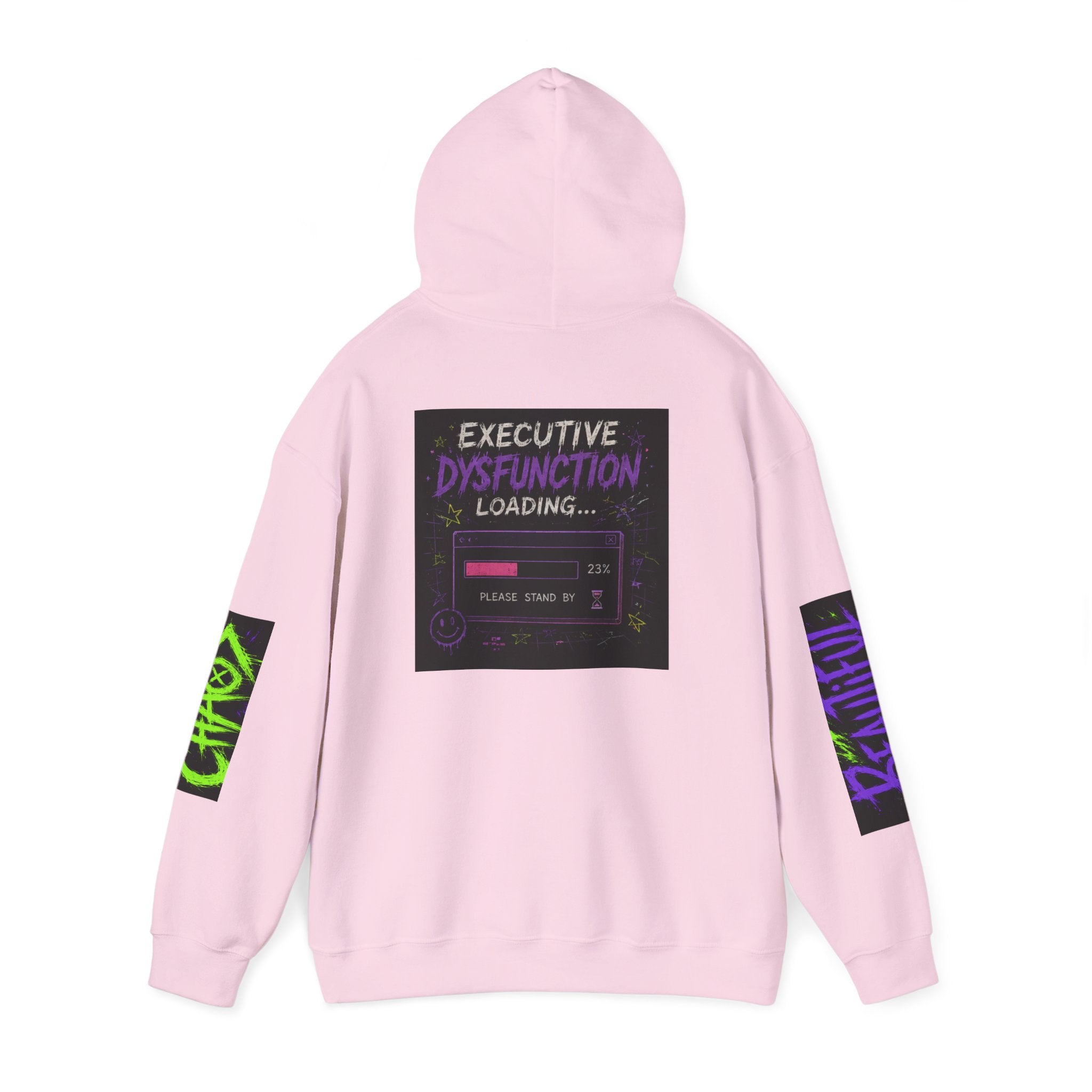 Hoodie — "Beautiful Chaos Company" Graphic Pullover (Executive Dysfunction Loading)