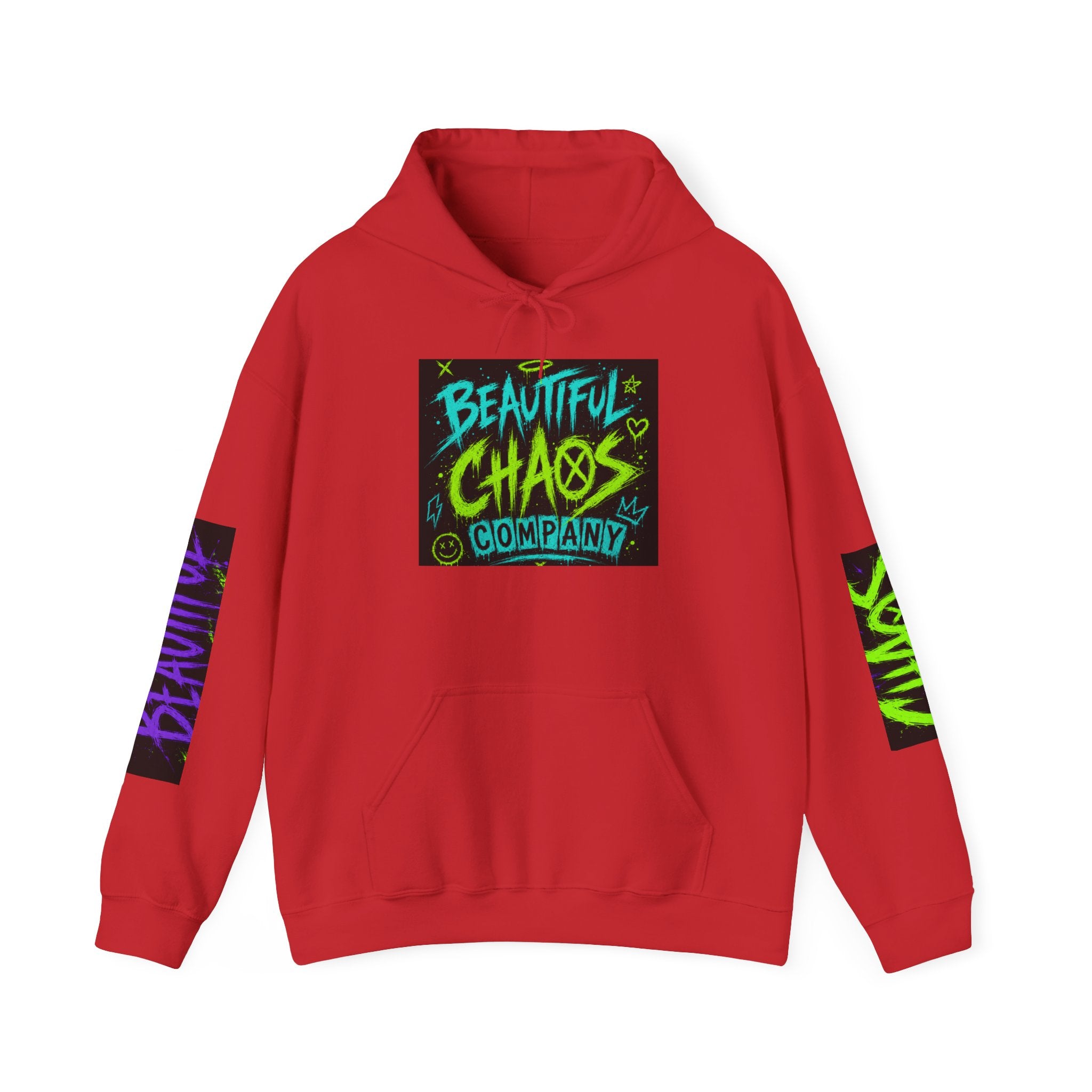 Hoodie — "Beautiful Chaos Company" Graphic Pullover (Executive Dysfunction Loading)
