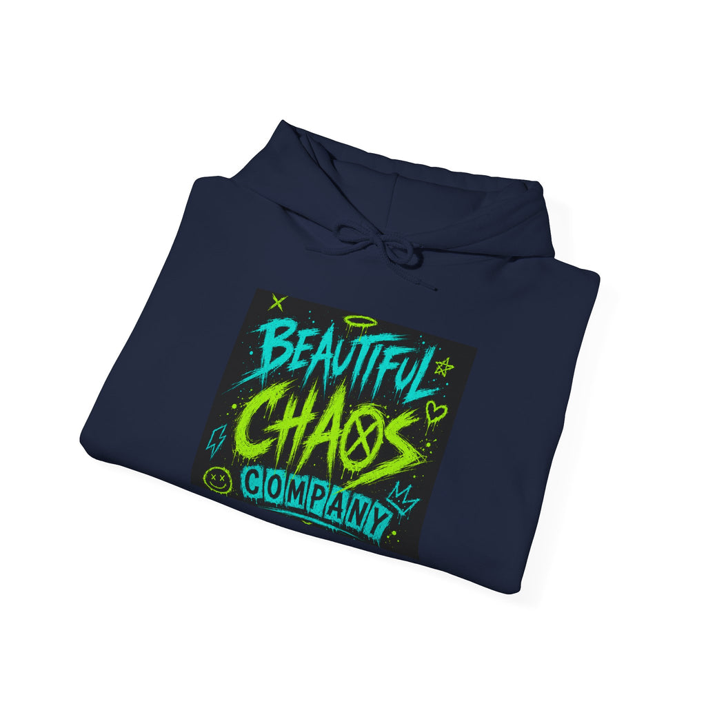 Hoodie — "Beautiful Chaos Company" Graphic Pullover (Executive Dysfunction Loading)