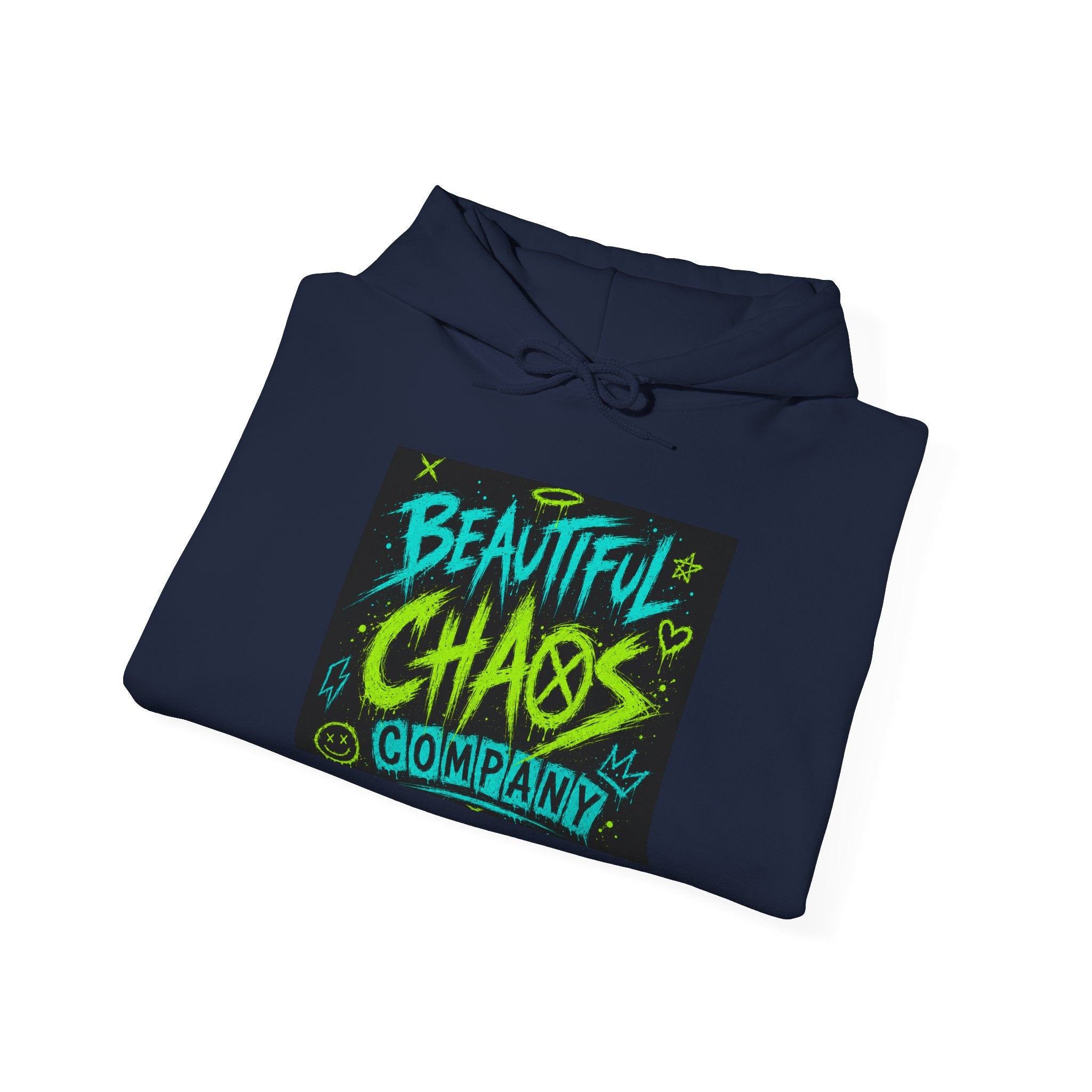 Hoodie — "Beautiful Chaos Company" Graphic Pullover (Executive Dysfunction Loading)