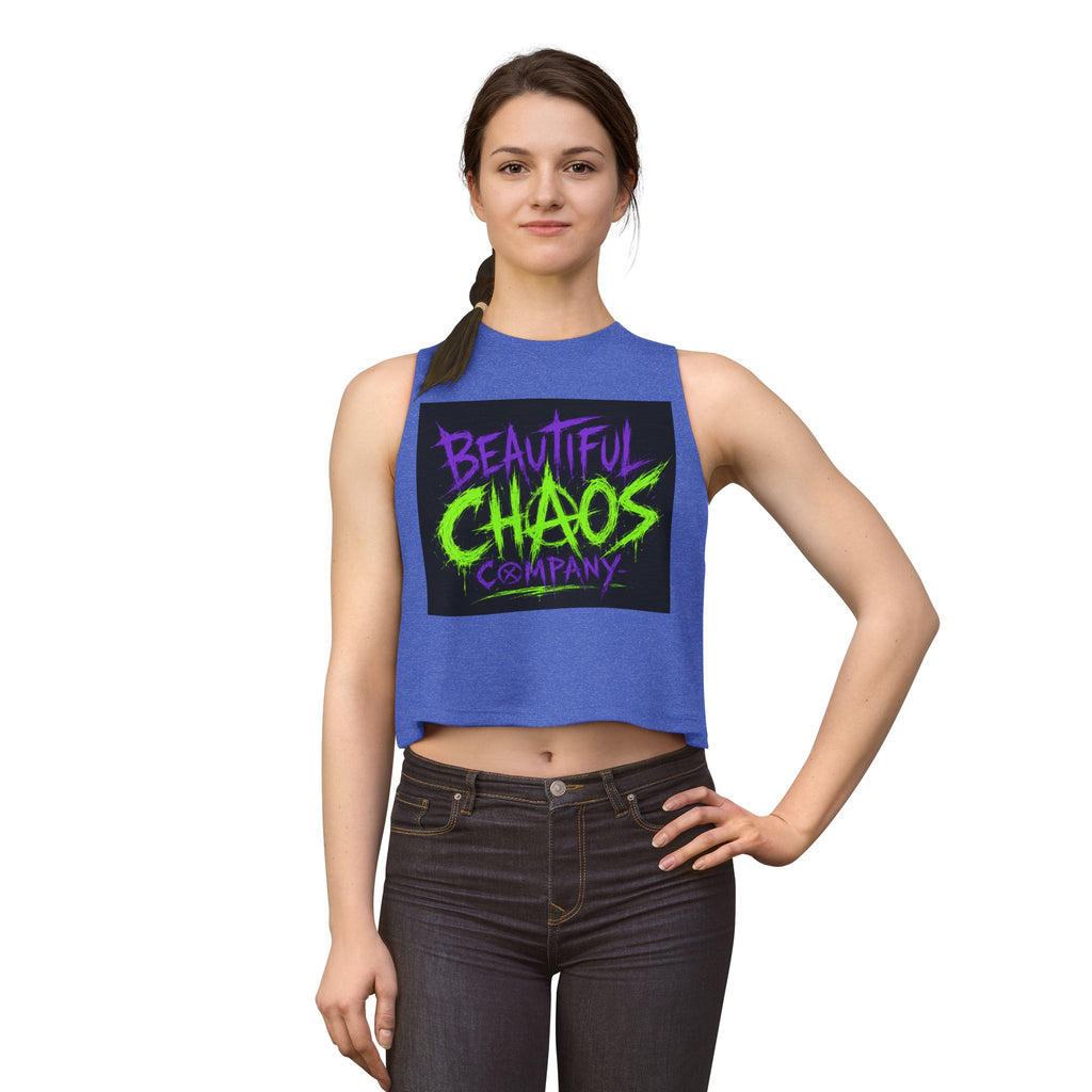 Beautiful Chaos Company Crop Top — Neon Punk Graphic Women's Tank