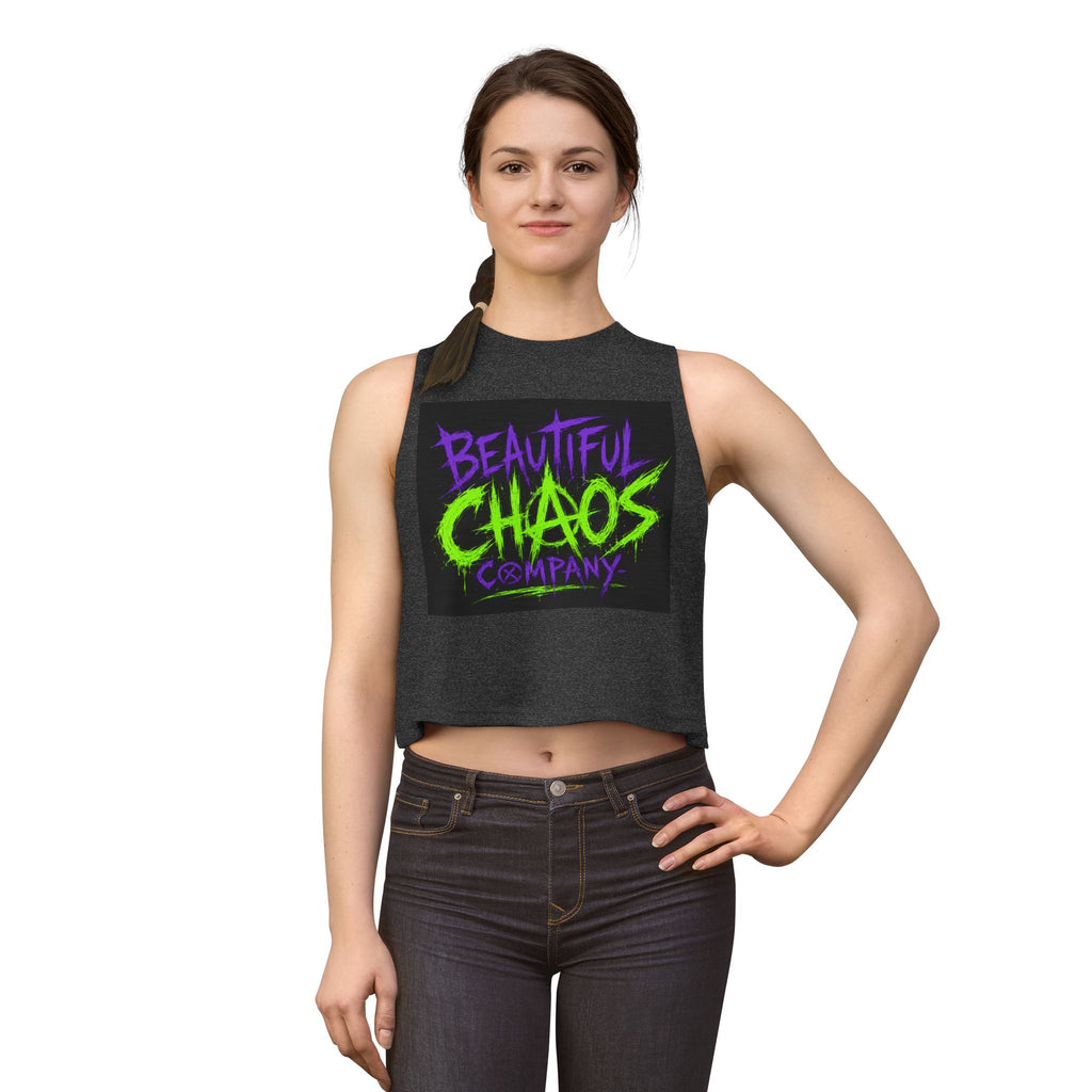 Beautiful Chaos Company Crop Top — Neon Punk Graphic Women's Tank