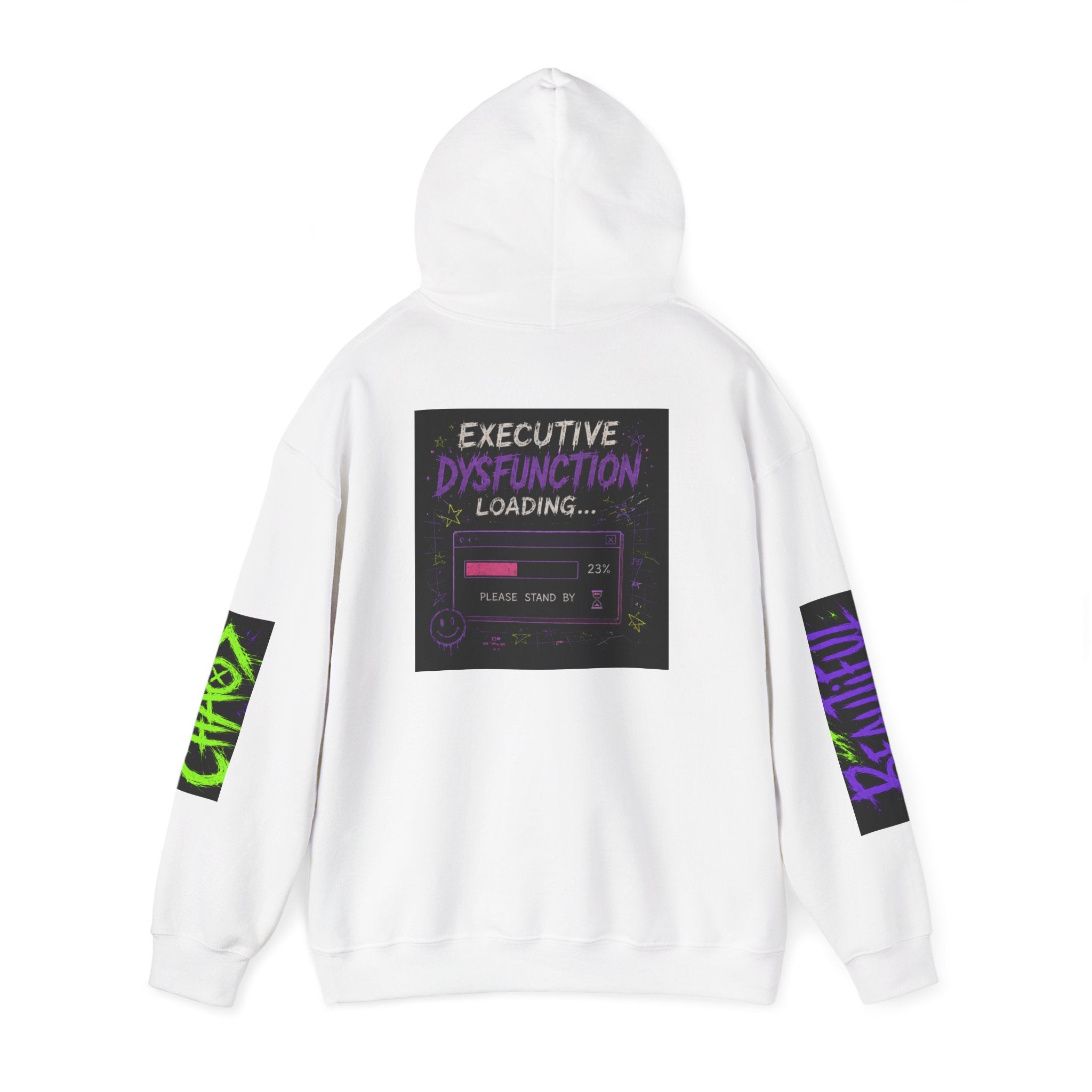 Hoodie — "Beautiful Chaos Company" Graphic Pullover (Executive Dysfunction Loading)