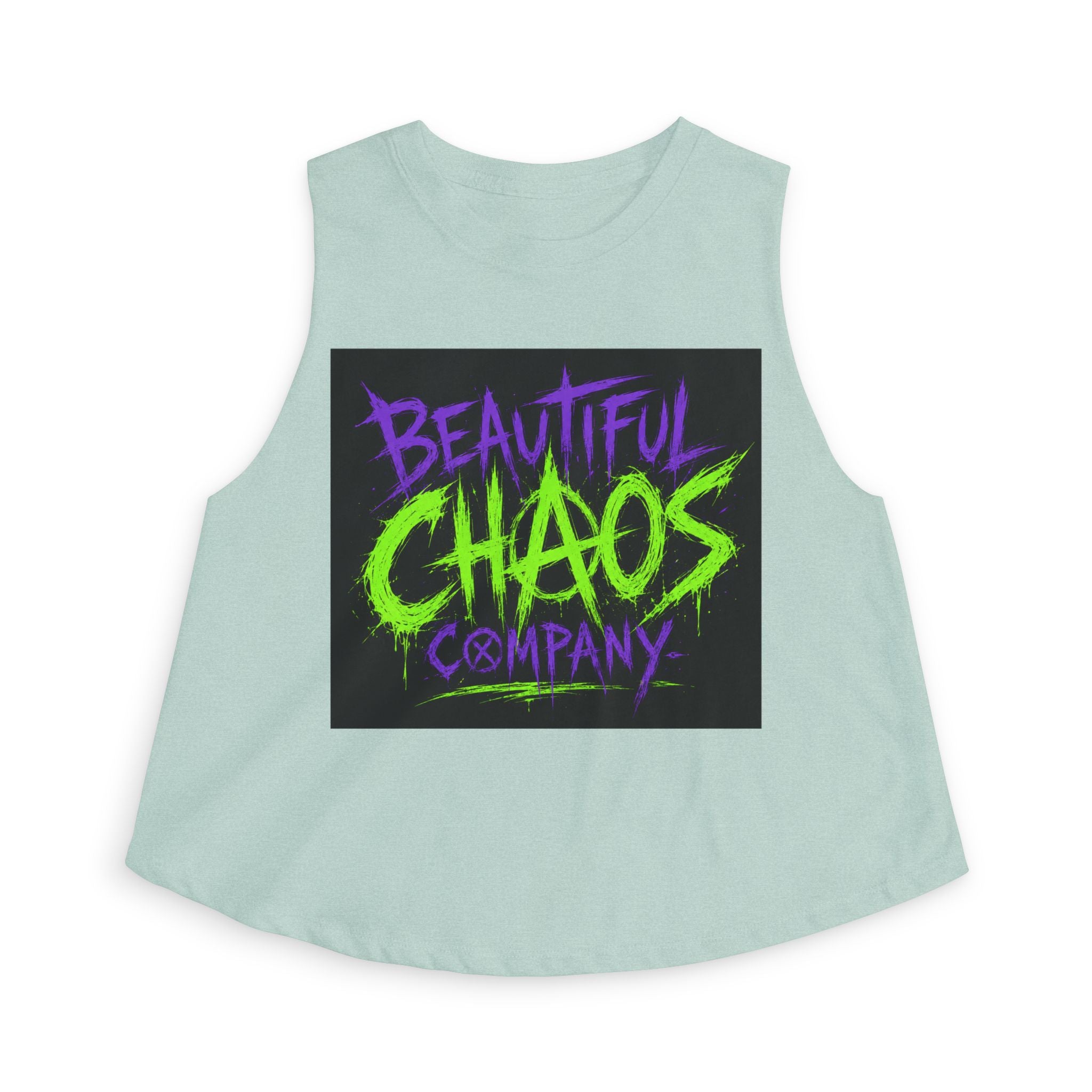 Beautiful Chaos Company Crop Top — Neon Punk Graphic Women's Tank