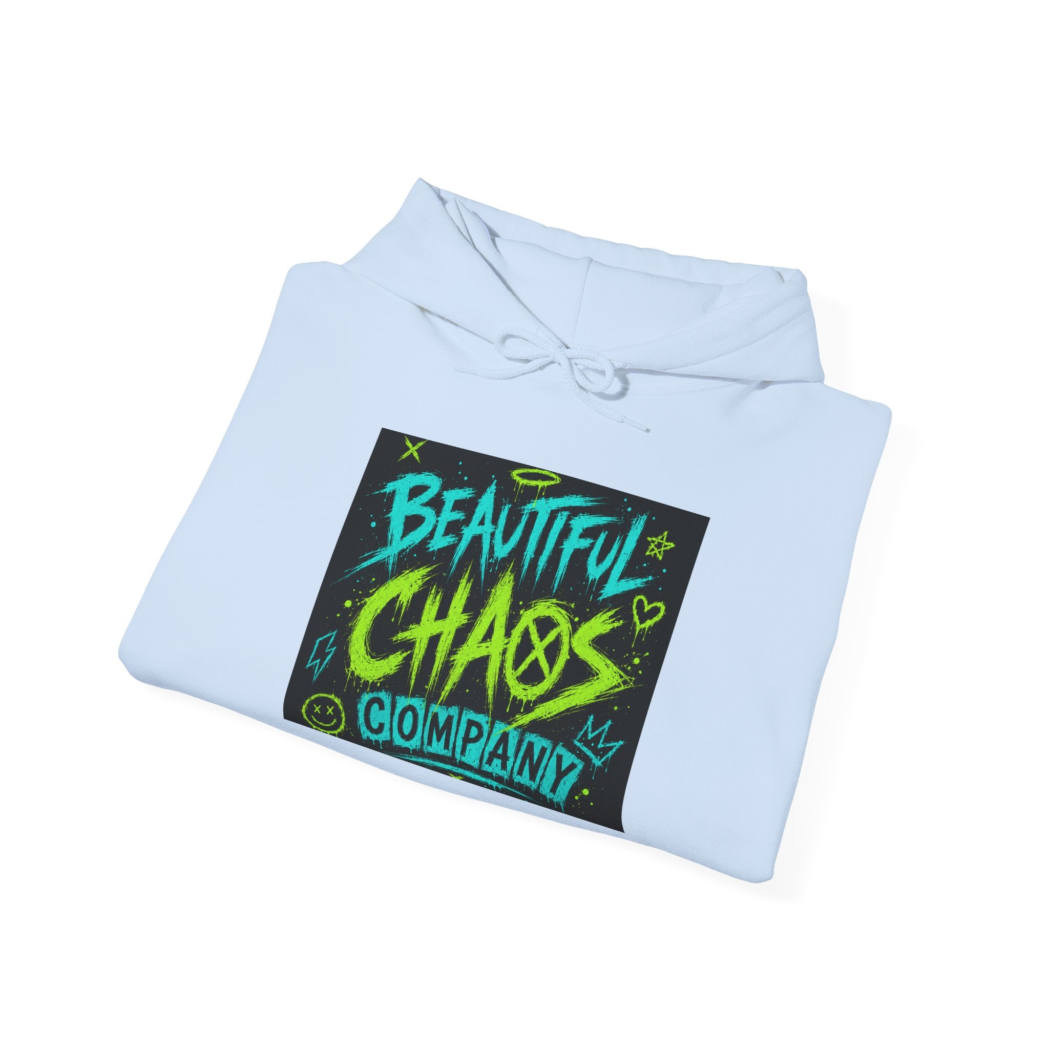 Hoodie — "Beautiful Chaos Company" Graphic Pullover (Executive Dysfunction Loading)