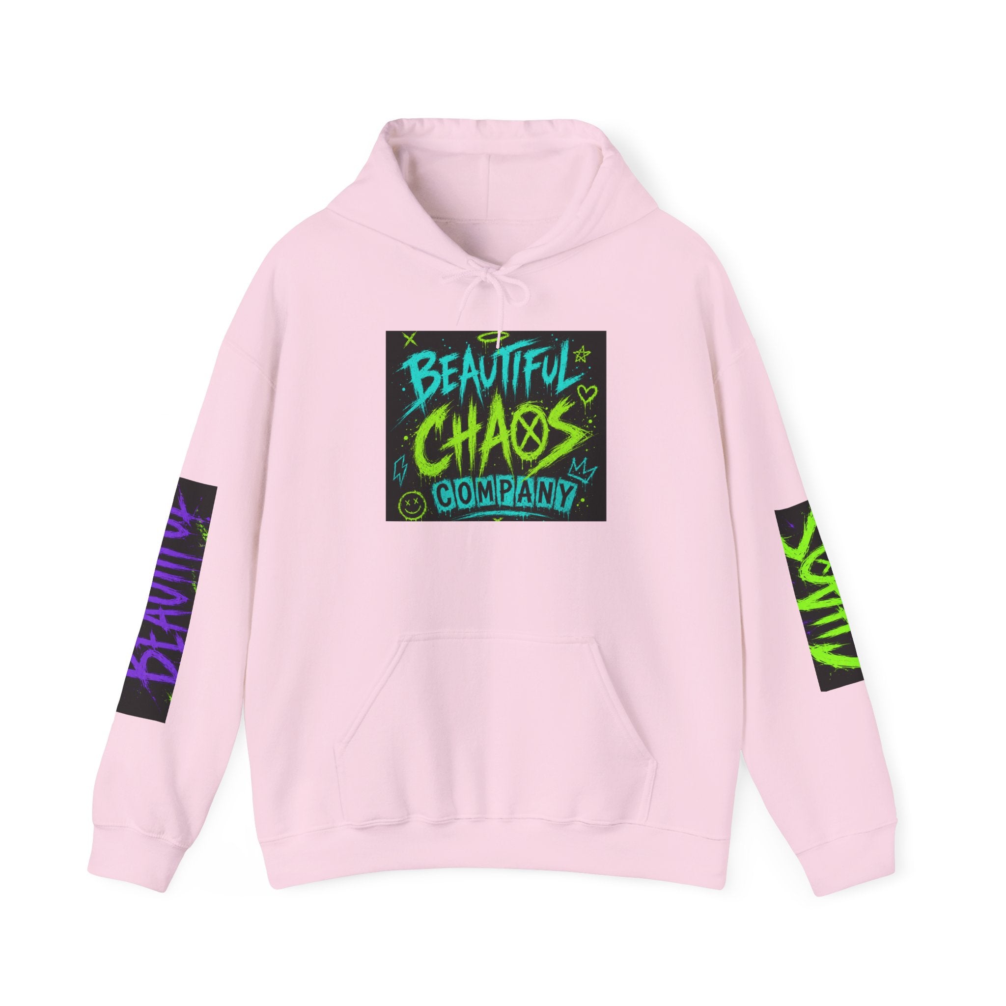 Hoodie — "Beautiful Chaos Company" Graphic Pullover (Executive Dysfunction Loading)