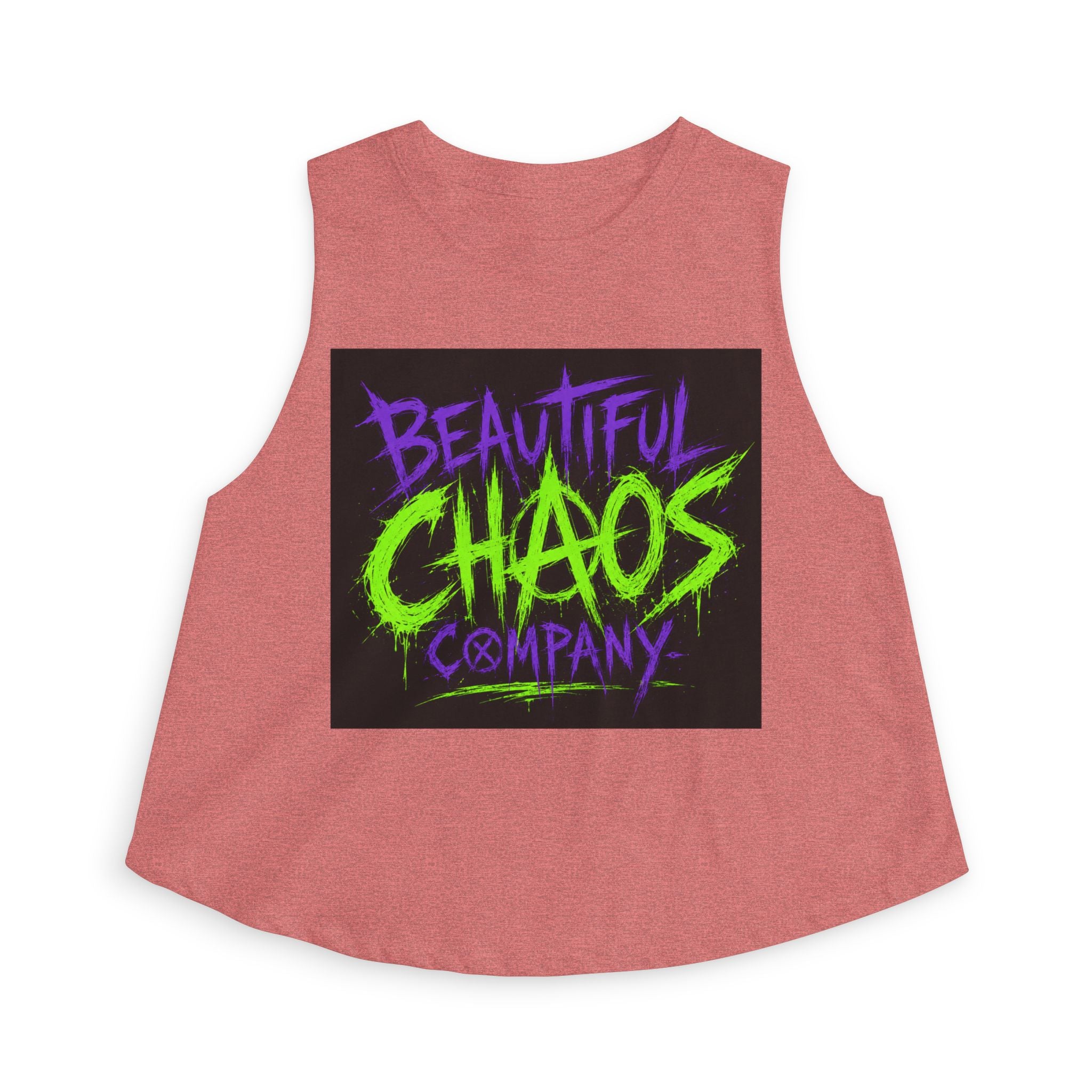 Beautiful Chaos Company Crop Top — Neon Punk Graphic Women's Tank