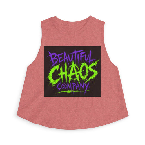 Beautiful Chaos Company Crop Top — Neon Punk Graphic Women's Tank