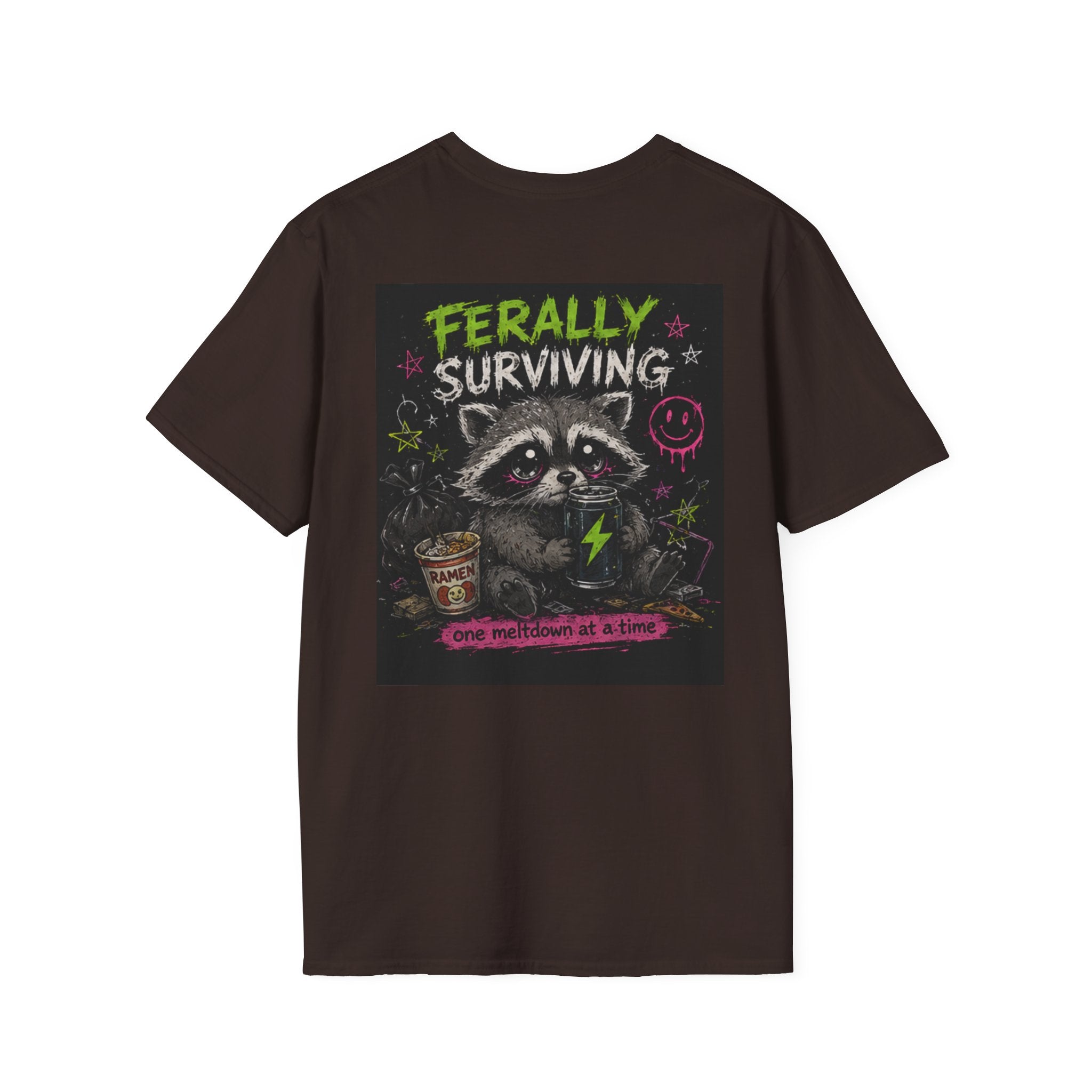 Beautiful Chaos Company T‑Shirt — Ferally Surviving Raccoon Graphic Tee