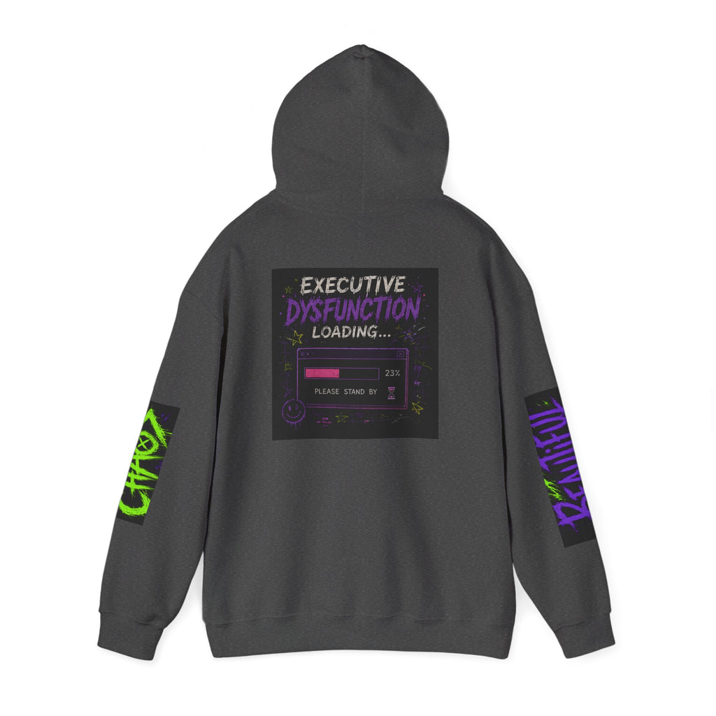 Hoodie — "Beautiful Chaos Company" Graphic Pullover (Executive Dysfunction Loading)