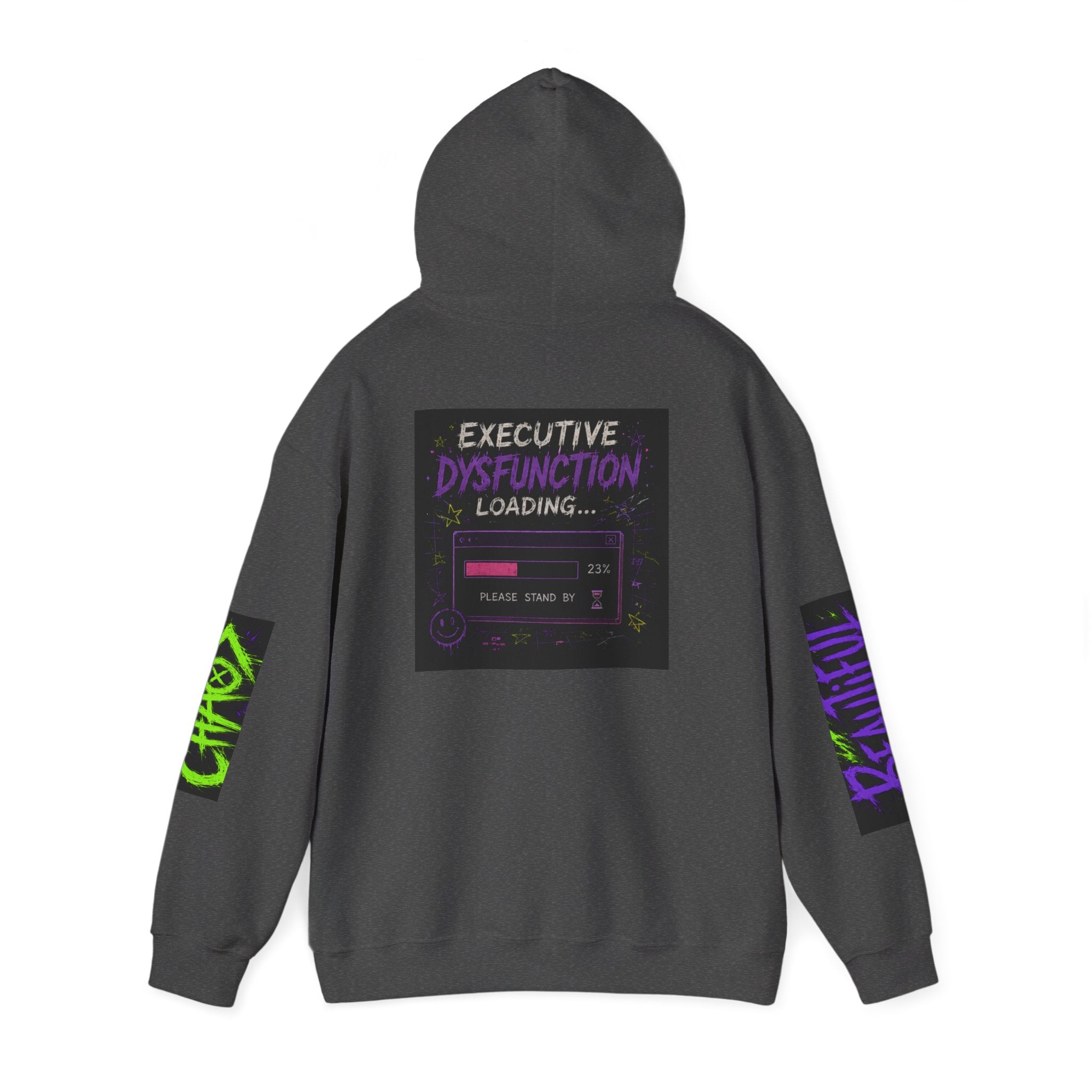 Hoodie — "Beautiful Chaos Company" Graphic Pullover (Executive Dysfunction Loading)