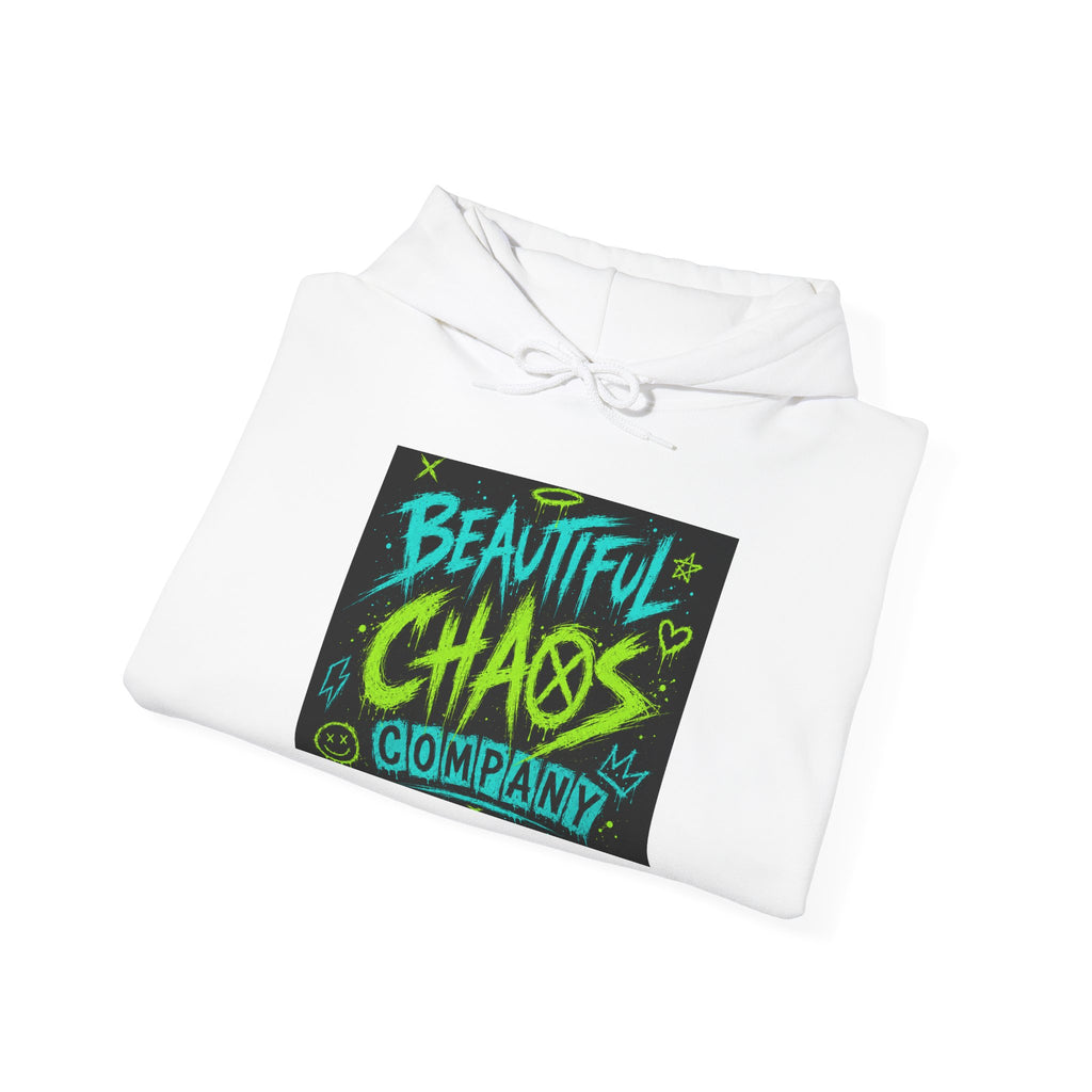 Hoodie — "Beautiful Chaos Company" Graphic Pullover (Executive Dysfunction Loading)